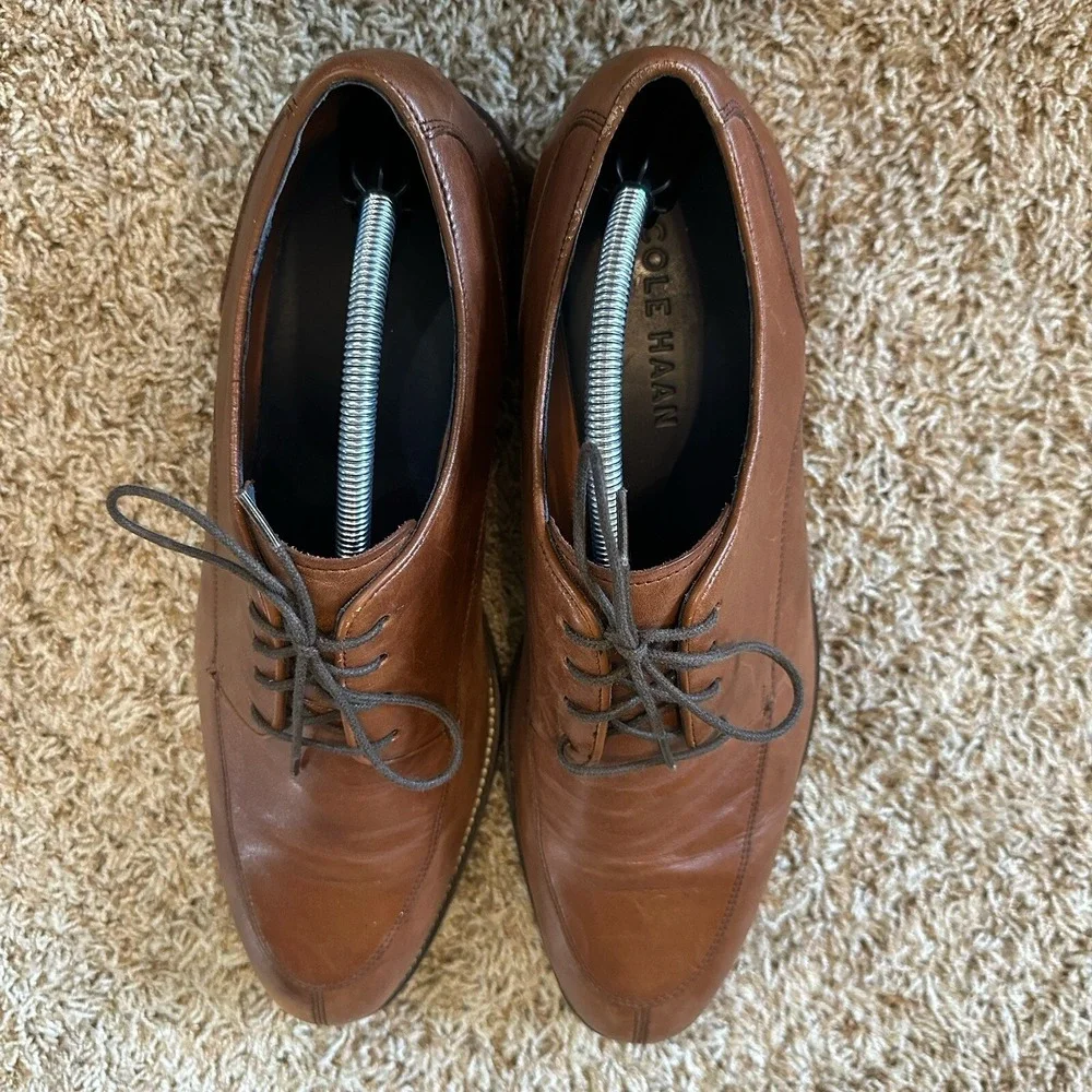 Cole Haan Dress Shoes Mens 11 M Lenox Hill‎ Split Toe Oxford Tan Style C11629
